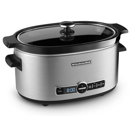 KitchenAid KSC6223SS - Slow cooker - 6 qt - stainless steel