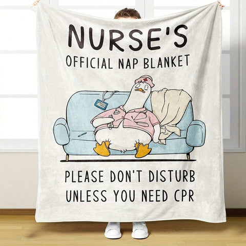 Nurse Art Flannel Blanket - Soft Warm All-Season Throw With Funny Nurse Design, Lightweight & Cozy For Couch, Bed, Camping - Perfect Gift For Nurses, Nurses Appreciation, Camping Essentials, Playful Design, Durable Material, Home Decor