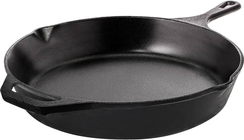 Utopia Kitchen Saute Fry Pan - Chefs Pan, Pre - Seasoned Cast Iron Skillet - Frying Pan 12 inch - Safe Grill Cookware for Indoor & Outdoor Use - Cast