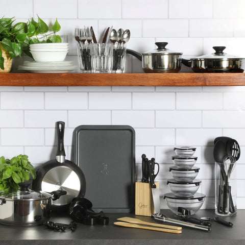 Gibson Home 71 Piece Stainless Steel Silver Cookware Combo Set
