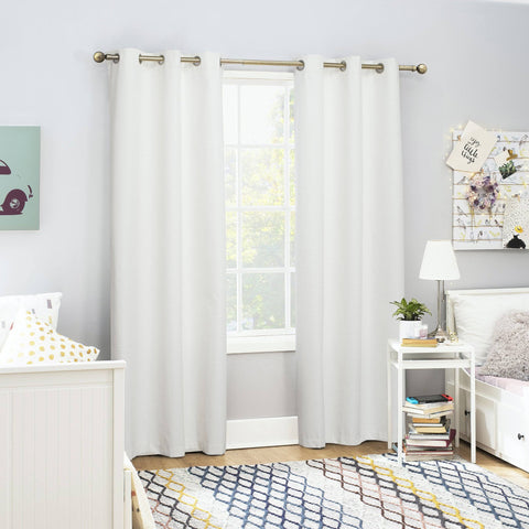 Sun Zero Accents - Sun Zero Blackout Grommet Curtain Panels White Textured 40x 84 New Open - Color: Cream/White - Size: 40 x 84 - 1puddlejumper's