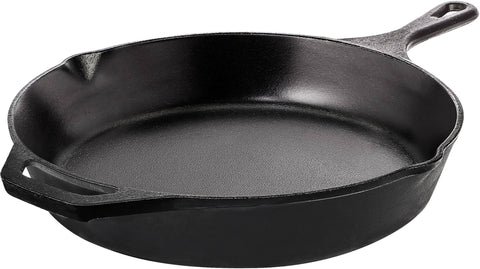 Utopia Kitchen - Saute Fry Pan - Chefs Pan, Pre - Seasoned Cast Iron Skillet - Nonstick Frying Pan 10.25 inch - Safe Grill Cookware for Indoor &