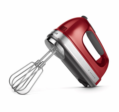 KitchenAid KHM926 9-Speed Hand Mixer - Candy Apple Red