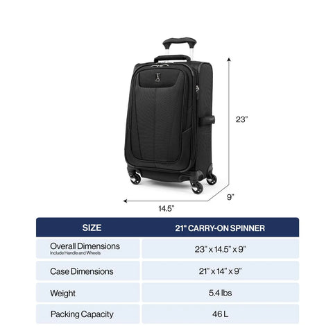 Travelpro Maxlite 5 Softside Expandable Carry on Luggage