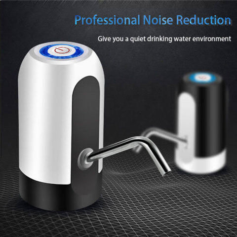 D DATADAGO 5 Gallon Electric Drinking Portable Water Dispenser, Universal USB Charging Water Bottle Pump for 2 - 5 Gallon with 2 Silicone