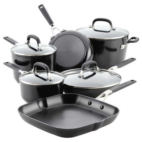 Kitchenaid Cookware Set, Nonstick, Hard - Anodized, Onyx Black